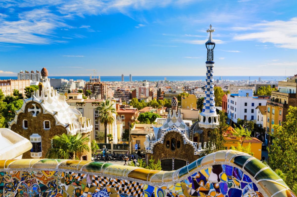 Park Guell in Barcelona, Spain