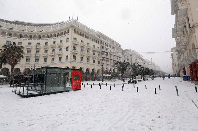 θεσσαλονίκη χιόνι