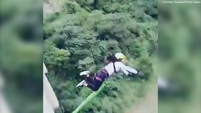 Σοκαριστικό ατύχημα σε bungee jumping – (vid)