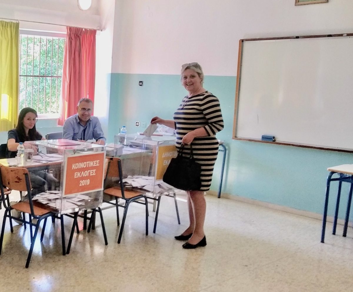 Η Μαρία Ίφου άσκησε το εκλογικό δικαίωμα